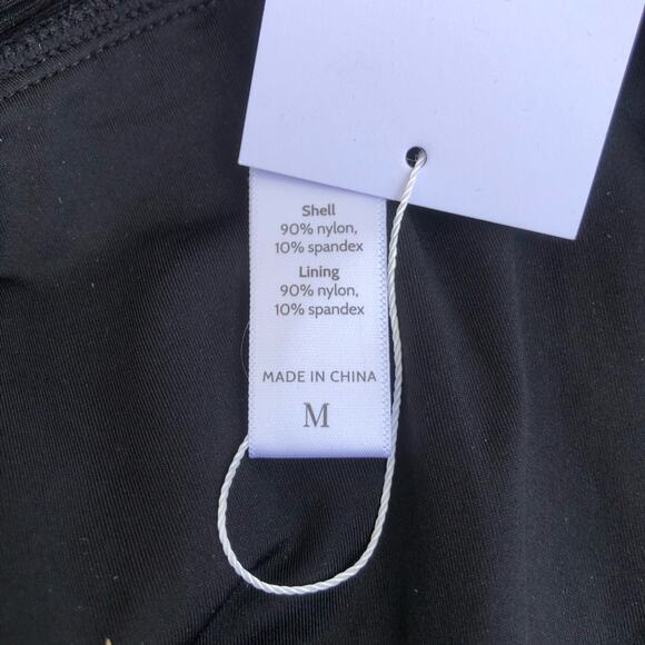 Andie NWT The Bold Banded Cheeky Rib Flattering Bikini Bottom Black Medium - Picture 11 of 16